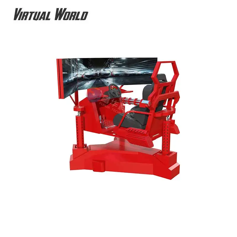 Amusement  Park Arcade Driving Game Machine  3 Dof Electric Motion Platform  3 Screen Racing Car Simulator