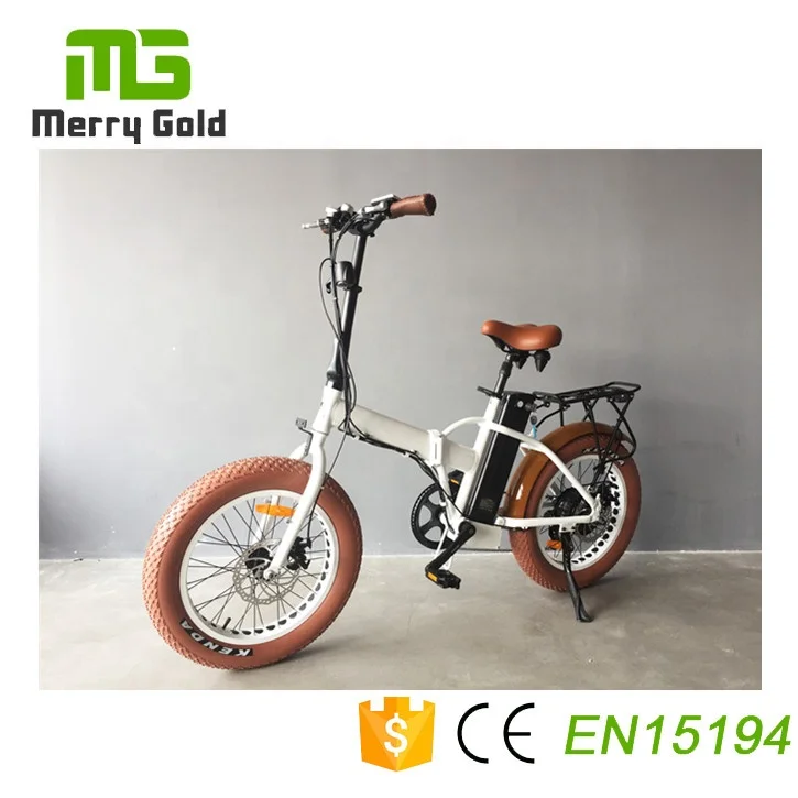 48V500W 20 inch Folding Bicycle Fat Tyre Electric Bike