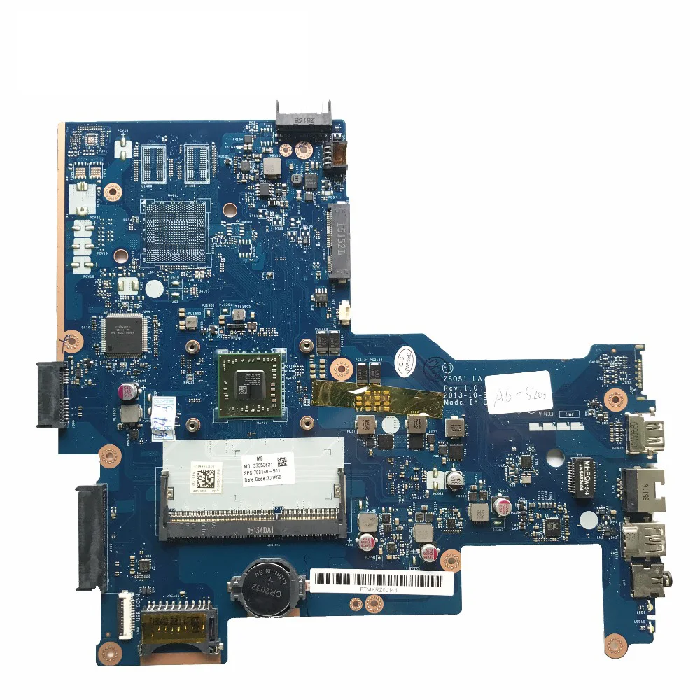 For HP 15-G 15-H Series Laptop Motherboard 760149-501 760829-001 ZS051 LA-A996P With A6-5200 CPU 100% Tested Fast Ship