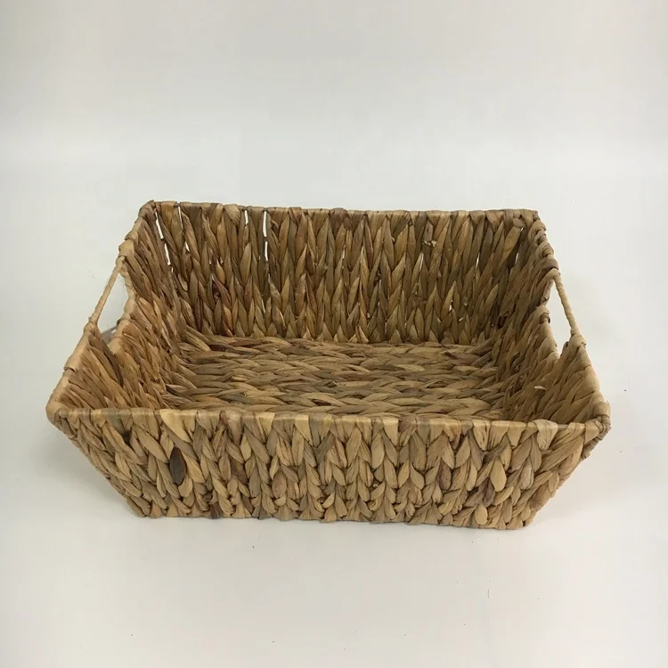 
Household handmade essential water hyacinth sea grass straw woven storage basket for sale 