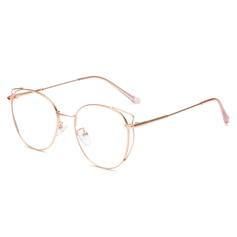 Vintage Round Metal Optical Eyewear Cat Eye Eyeglasses Frames for Women Men