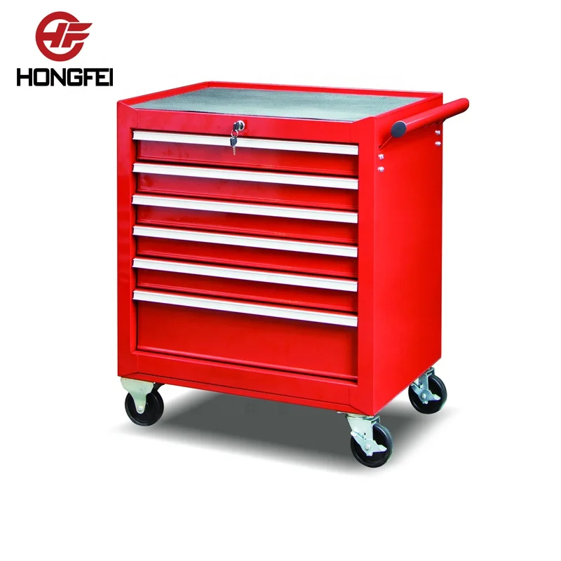 Hongfei Professional Aluminum Tool Boxes Automotive Service Tool Cart of 21 Years Experience