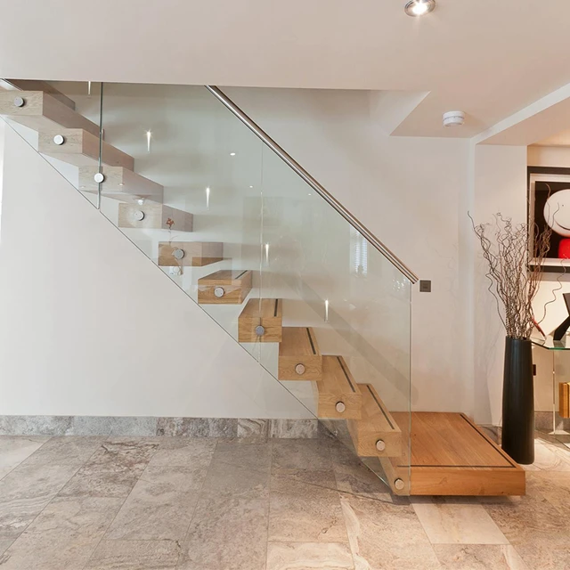 Internal Modern Design Steel Wood Floating Stairs