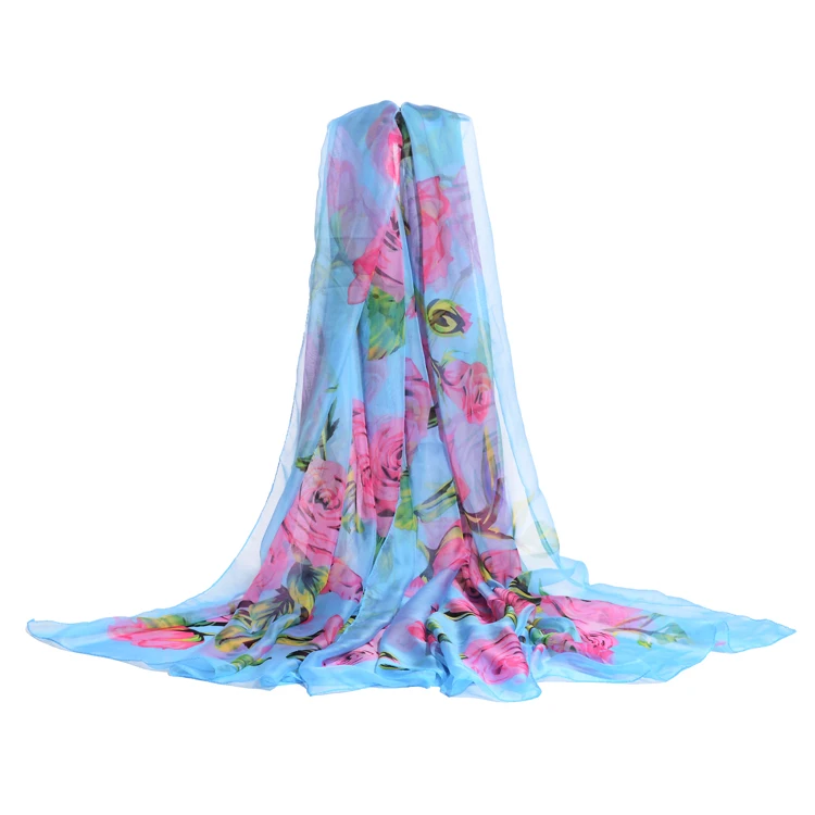 Fashion Sexy Picture Women Real Silk Scarf Wholesale