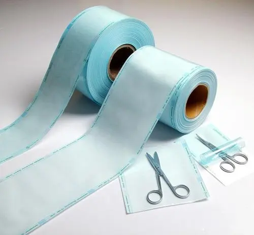 Medical Sterilization flat Pouch Roll Autoclave Sterile CE Certificate for Disinfecting Tools Packaging