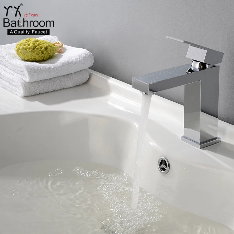 
Basin sink faucet with filter cartridge Square column copper chrome single hole single handle Lifting basin faucet 