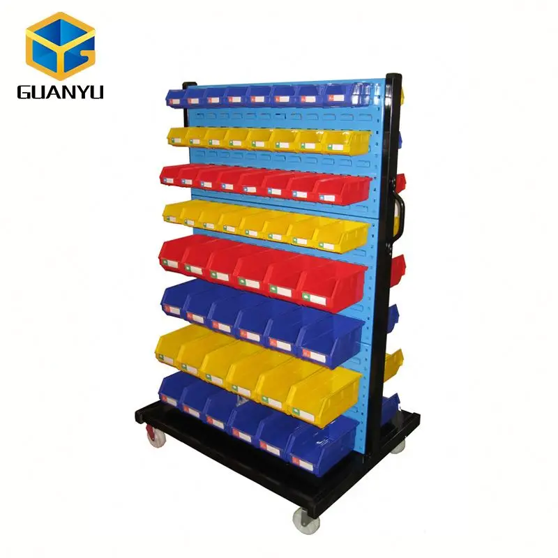Garage storage plastic hang-able bins for small parts screws tools
