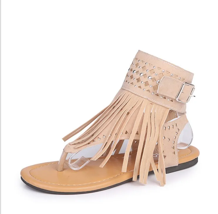 New Stylish Suede Tassels Flat Casual Women Fringe Shoes