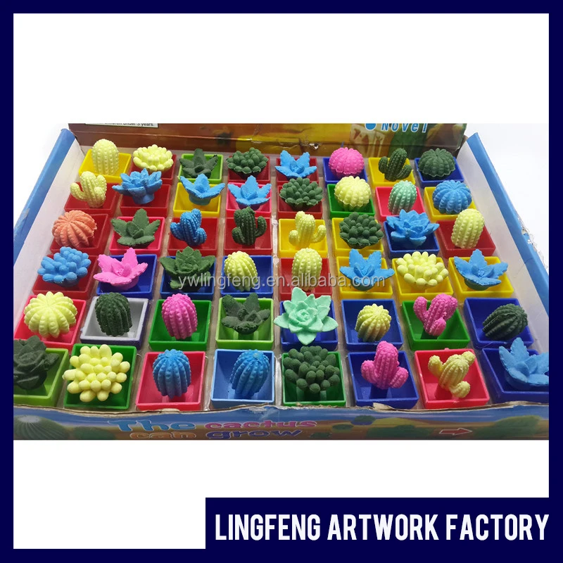 
LF-012 linkfun EVA growing cactus shape yiwu toys factory cactus toy 