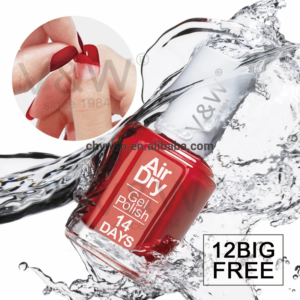 OEM   Natural Air Dry Gel Effect Nail Polish 14Days Lasting (12 big free) Free Sample