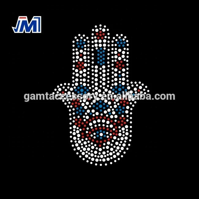 Красивые Стразы для горячей фиксации, ручная термопередача Hamsa