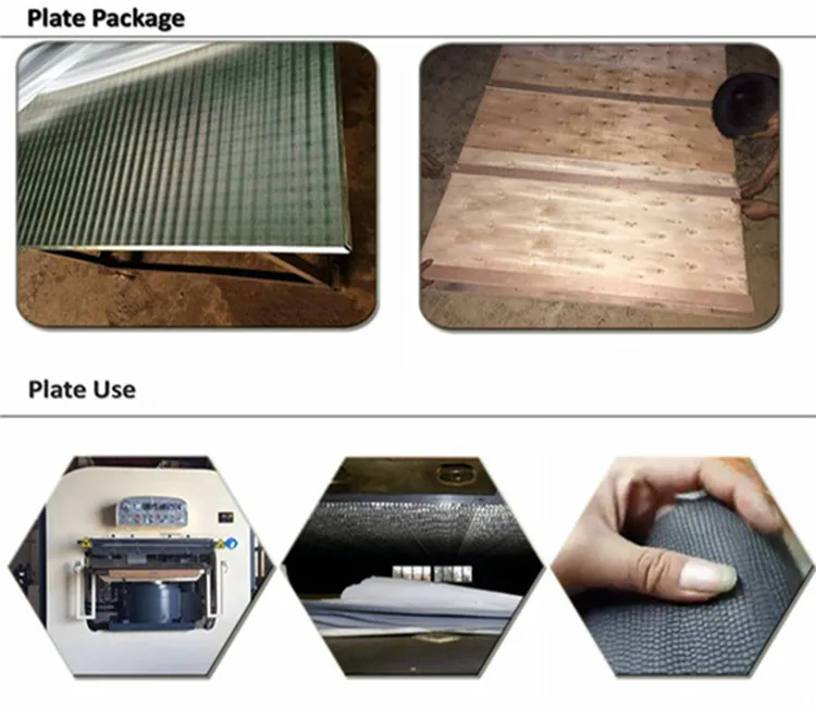 embossing plate emboss for embossing difference design on the cow leather textile