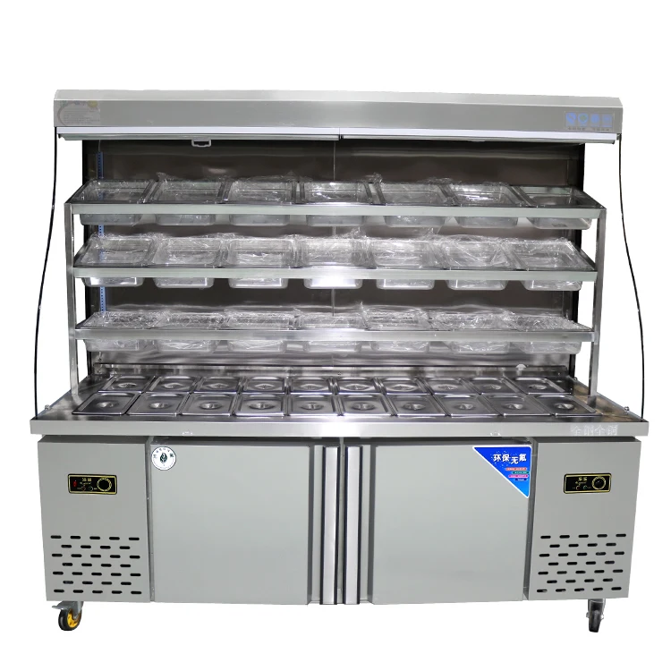 Restaurant showcase Glass door display fridge Freeze refrigerator