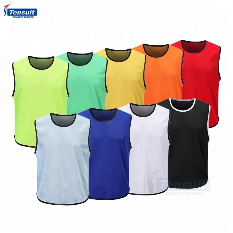 cheap reversible mesh football training vest youth adult sports soccer bibs
