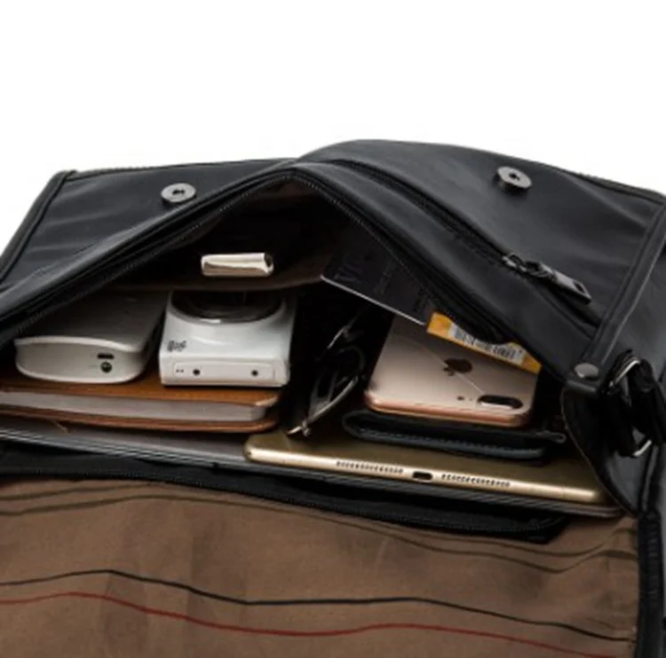 Luxury Office Shoulder Crossbody Messenger Leather Bags Men