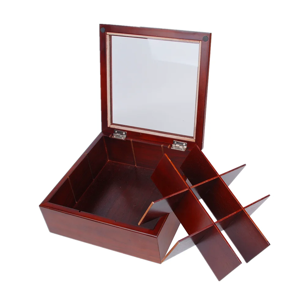 Матовая Лаковая роскошная деревянная чайная коробка Ahmad