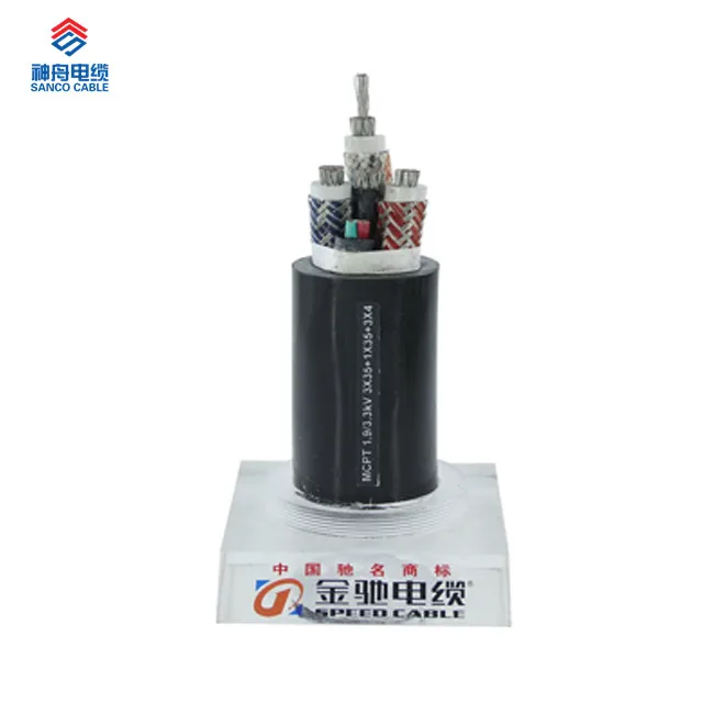 Добыча Кабель Гибкий с металлическим Экранирование Номинальное напряжение 1.9/3.3kv или ниже