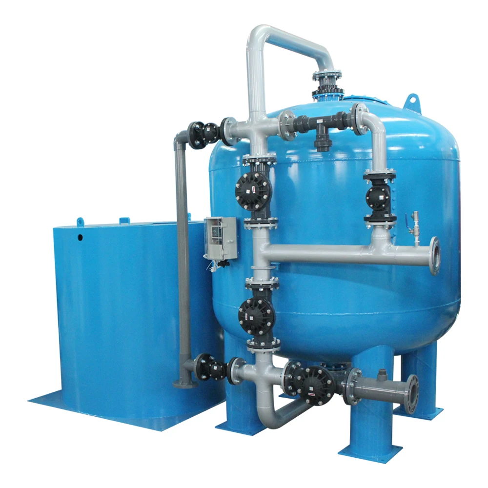 Diaphragm valves 50m3/hr twin alternative working water softener system to remove water hardness