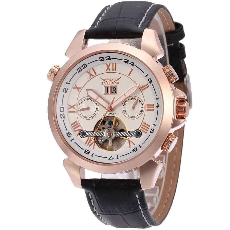 Jaragar hot wrist watches men luxury brand automatic movement saat ,gold watch