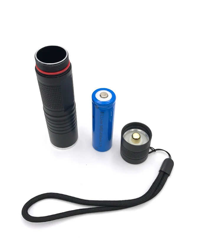 Super bright tactical 3w 300Lumens  high power zoomable usb rechargeable torch led flashlight