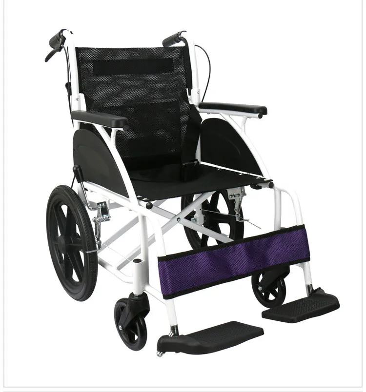 Durable Self Folding Commode Wheelchair with Footrests for elderly