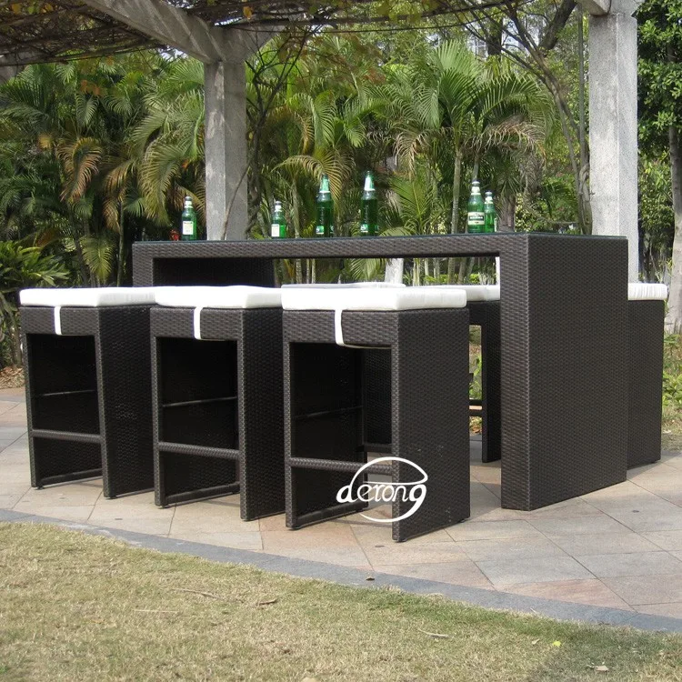 Wholesale Outdoor Bar Table and Chair Set for Hotel Bar Furniture Commercial Furniture 40*40*73 Cm Optional 200*81*110 Cm Modern