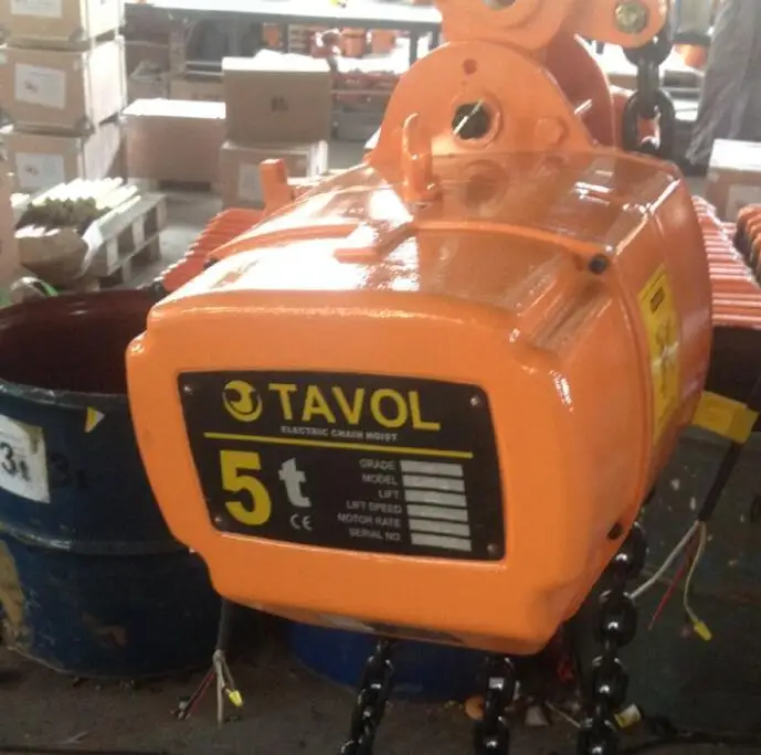 5 ton electric chain hoist used on single girder overhead crane