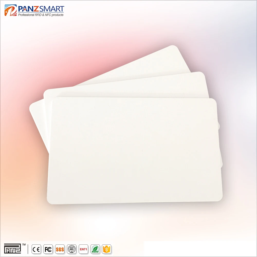 wholesale inkjet blank pvc card thermal overprint coating programmable RFID PVC blank card with Magnetic Stripe