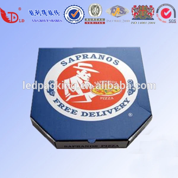 Round pizza box kraft liner recycle/virgin paper corrugated box