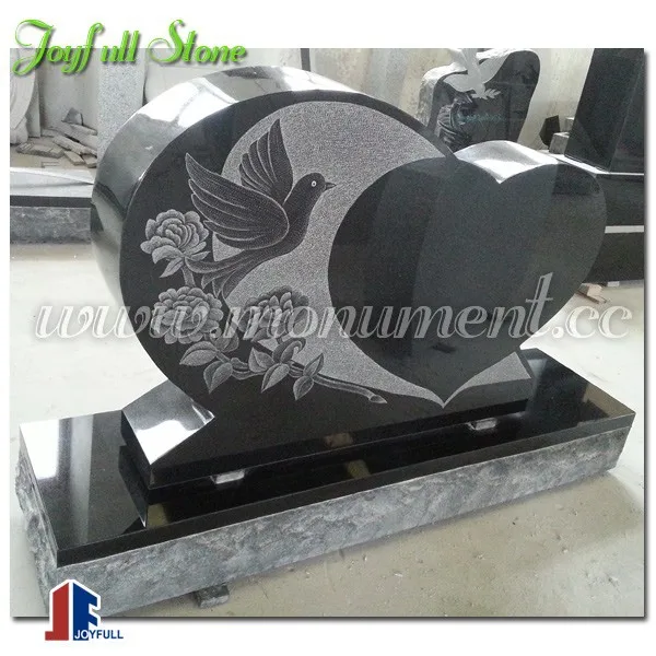 
Angel Headstone Designs angel heart headstone Black granite 