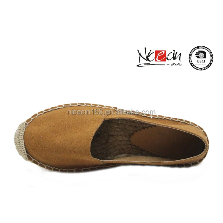 Wholesale High Quality Jute Sole Men Espadrilles Shoes  Flats Womens Espadrille