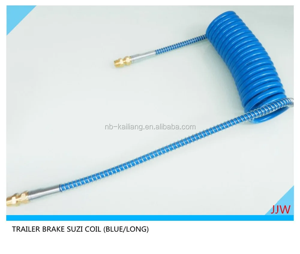 
HIGH QUALITY AND POPULAR PA12 TYPE B LONG TAIL AIR BRAKE SUZI COIL,BRAKE HOSE WITH 1/2"NPT FITTING 