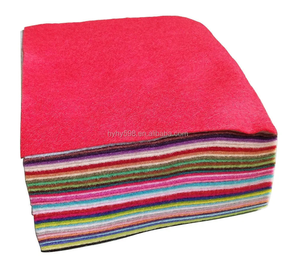Felt Fabric sheets for Crafts flexible soft acrylic nonwoven felt fabric felt squares for sewing and toy