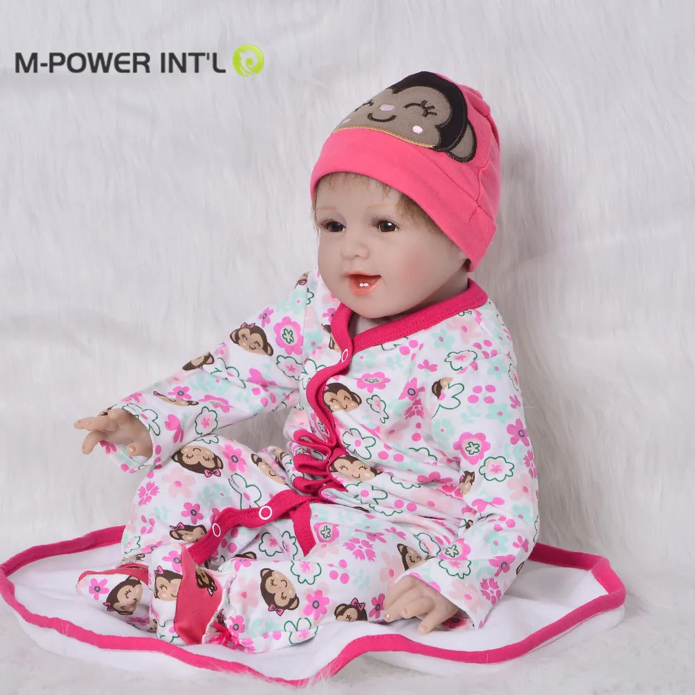 Hot sale 2023 toys cheap lifelike full body 22 inches silicone vinyl reborn babies with pacifier bottle