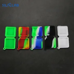 Best quality silicone oil wax jar 9ml square smoking products container tobacco smokeshop smoking accessories