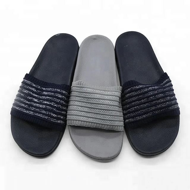 Fashion Fly Weaving Sandals Non-slip OEM Logo Plastic Indoor Outdoor Unisex Cheap Women Men Slide Slippers