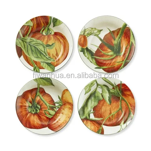 Пластиковые меламиновые тарелки с принтом тыквы на заказ