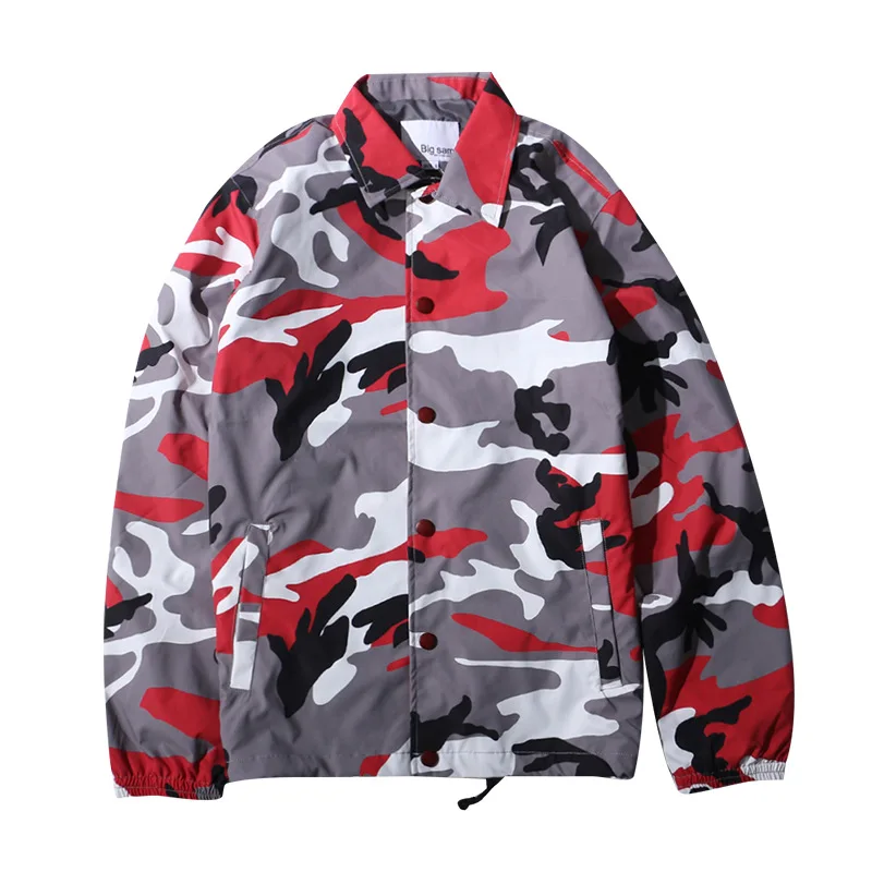 
China factory custom bomber jacket wholesale mens camo nylon coaches jacket 