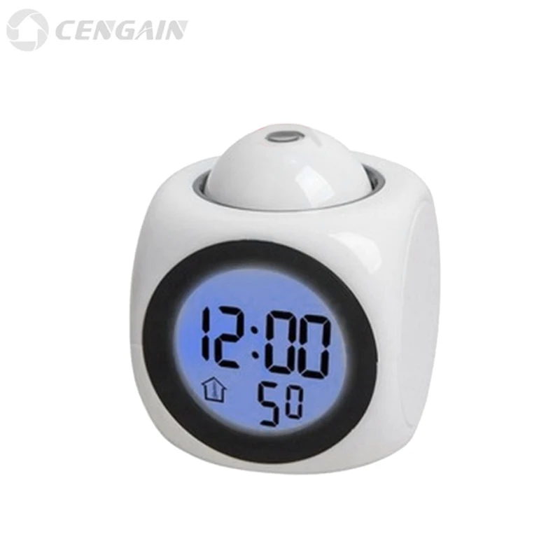 New Design Multi-function LED Digital Colorful Voice-time Projection Electronic Alarm Clock For Bedroom