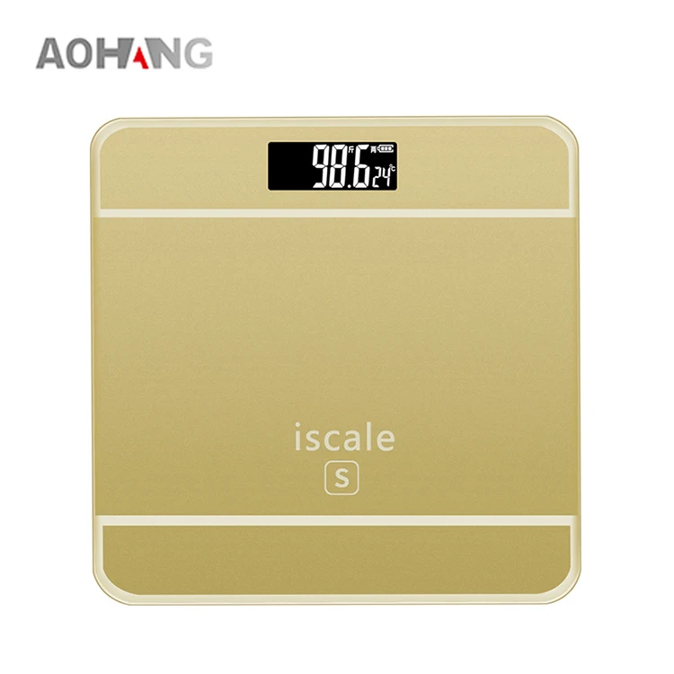 Professional OEM 2*AAA Batteries 180kg 396lb Household Lcd Display Bathroom Digital Weighing Scale For Body
