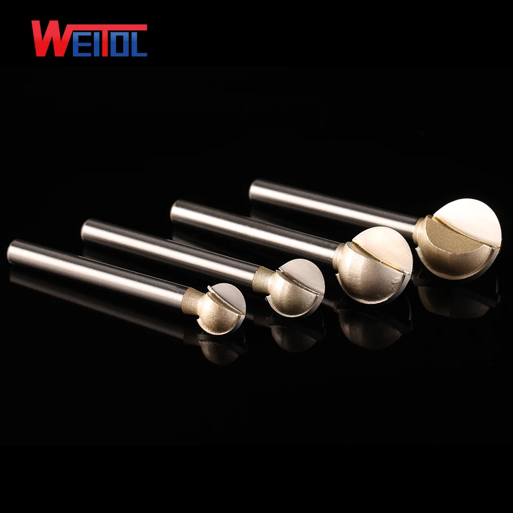 6 mm shank wood round carving bits tungsten carbide router bits ball nose milling cutter
