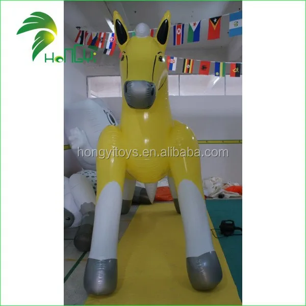 Hongyi Inflatable Yellow Horse , Horse Toys