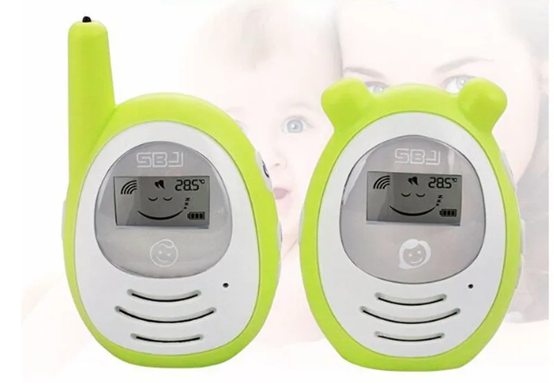 Digital Audio Baby Monitor with Temperature Sensor, Two-way and Talkback Intercom System, up to 1,000ft Extended Range