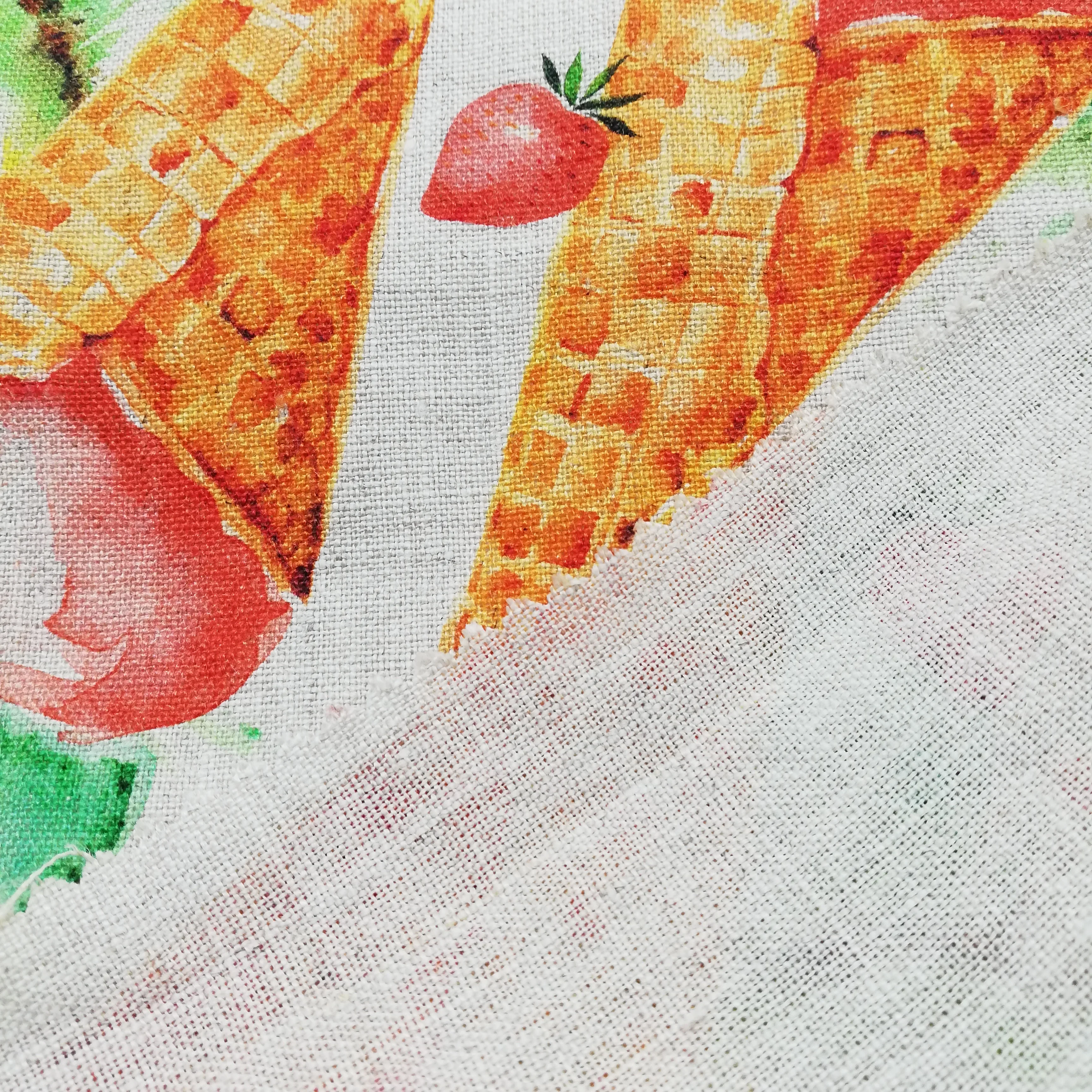 Wholesale Custom Printed 100% Linen Fabric for Tablecloth Dress Shirt