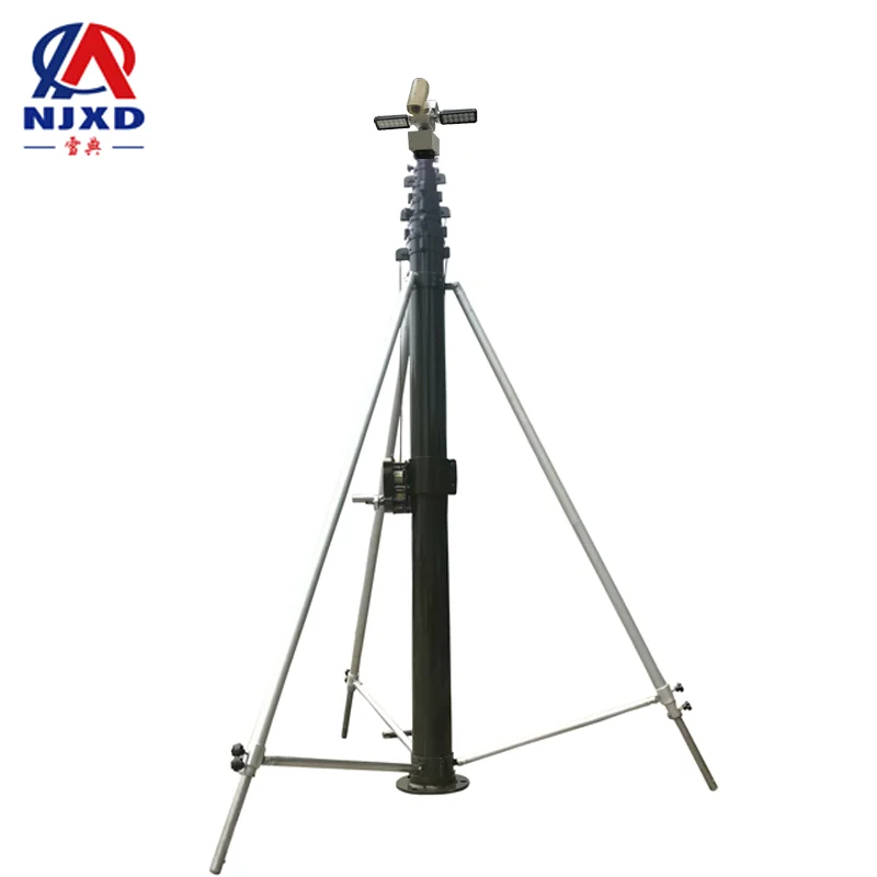 Xuedian 6m  telescopic mast with manual mechanical winch ham radio tower