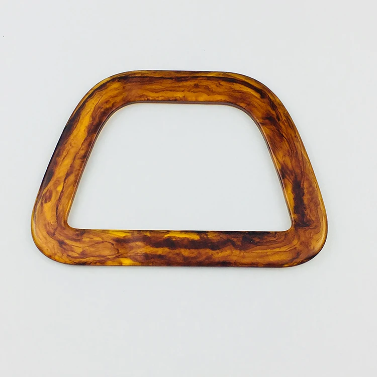 Wholesale 16.5cm Tortie Evening Handbag Resin Trapezoid Bag Handle