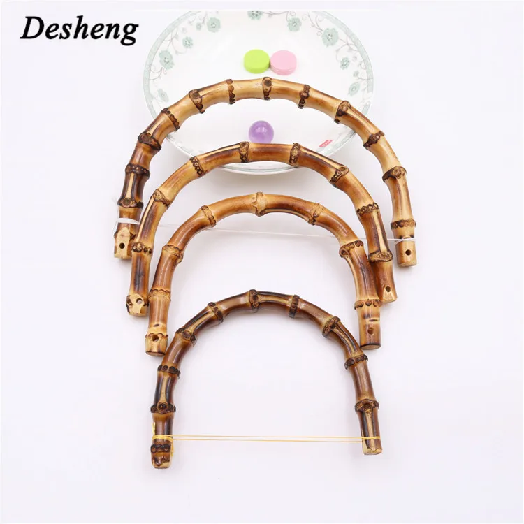 Promotional Fashion Bamboo Bag Handles For Women Purse Natural Handle for Clutch Bags DIY Replace Bamboo Handle For Anybag