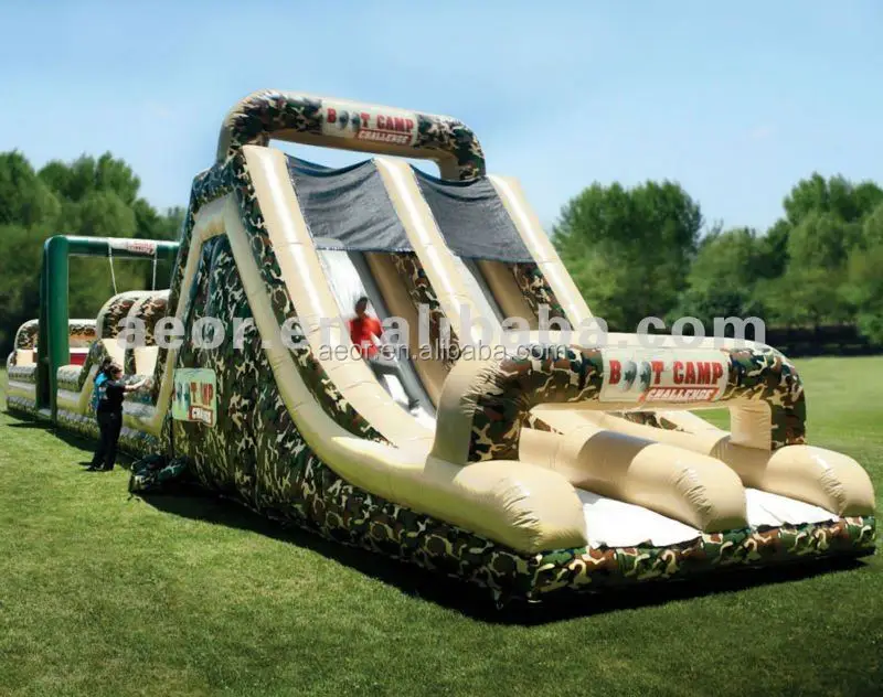 new popular army inflatable obstacle course on sale / inflatable game for kids and adults