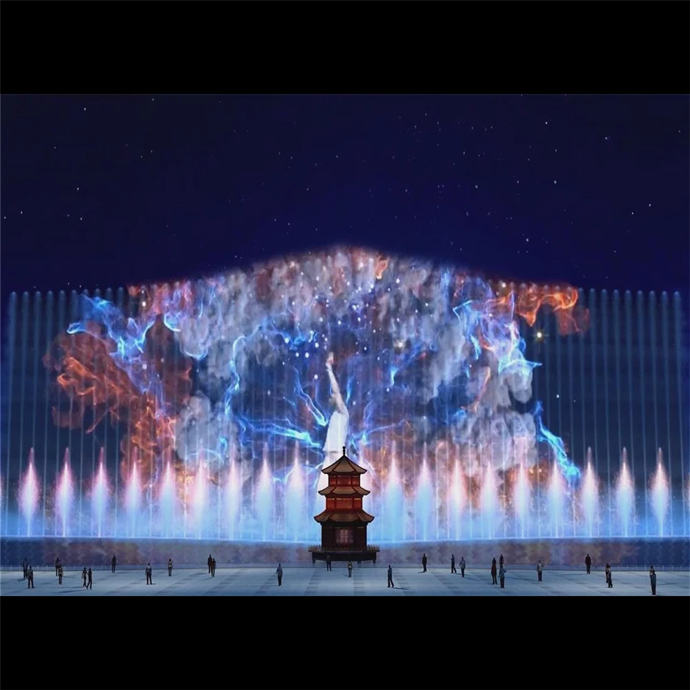 Водяной лазерный водяной экран фонтан для фильмов