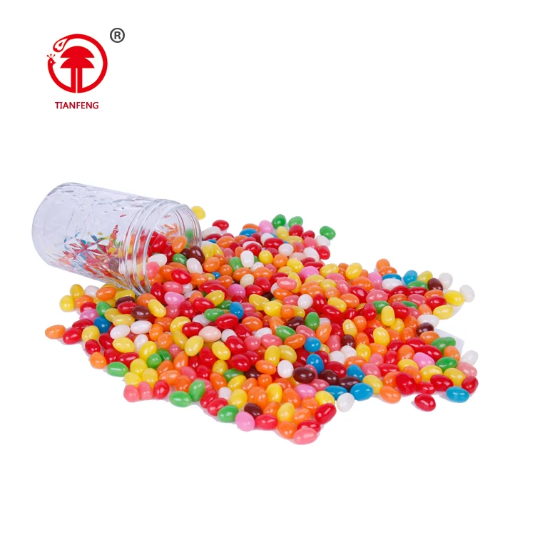 Bulk confectionery mix fruit flavor mini halal bulk jelly beans in bag with 1kg packing